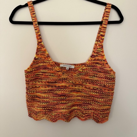 Olivaceous women's V-neck detail thick knit tank - Picture 2 of 3